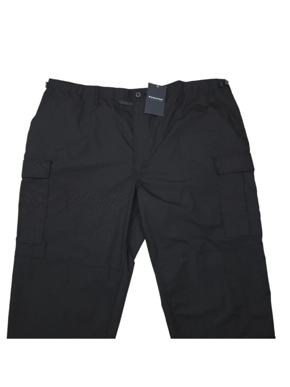 Propper Mens Black Tactical Cargo Pants 3XL R Adjustable Drawstrings & Pockets